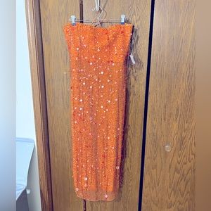 h:ours Jimena midi dress NWT size L